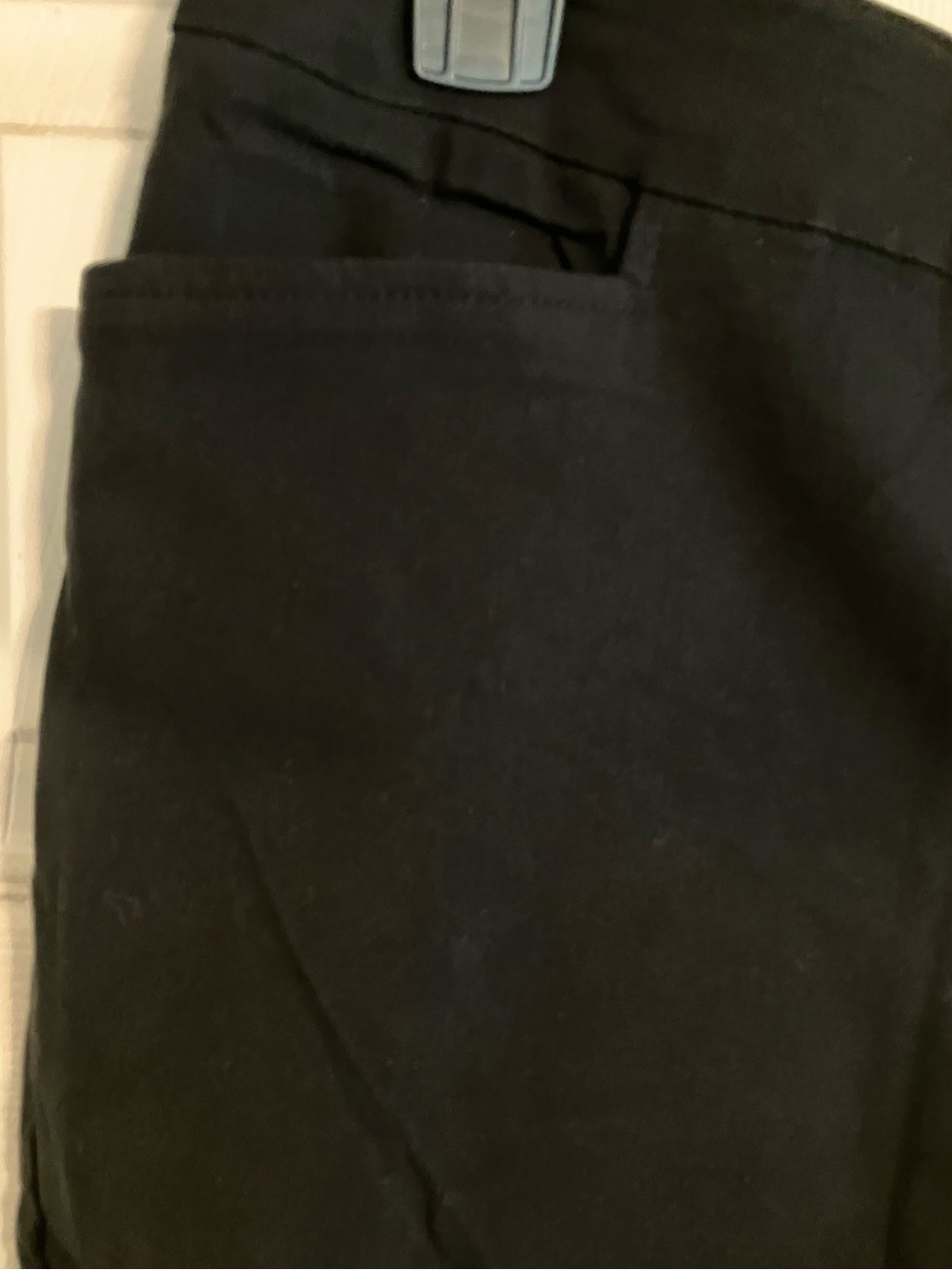 Time and Tru Black Pull On Bermuda Shorts Mid Length Stretch Size L 8 10 - Picture 2 of 3